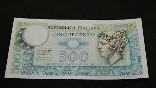 500 lire ultima banconota [upl. by Zerelda447]