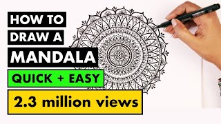 how to draw MANDALA ART for beginners  Vijayta Sharma [upl. by Dinsdale]