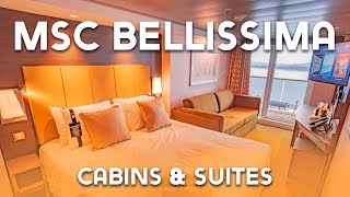 MSC Bellissima cabins and suites tour [upl. by Yznil]