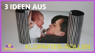 3 Ideen aus KLOPAPIERROLLEN  upcycling toilet paper rolls  DIY  TäglichMama [upl. by Mckenna127]