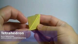 Origami Tetrahedron Jo Nakashima [upl. by Mortimer522]