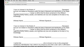 How to Write a Small Estate Affidavit Form [upl. by Vitalis]