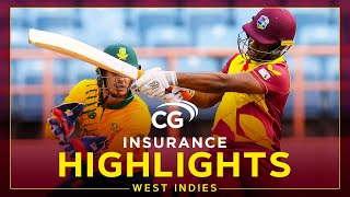 Highlights  West Indies vs South Africa  Lewis amp Gayle Star  1st CG Insurance T20I 2021 [upl. by Fabrin]