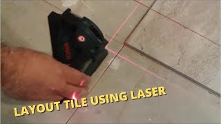 Using Level Lasers To Layout A Tile Floor  Short To The Point [upl. by Ahsya]