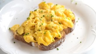 Perfect Creamy Scrambled Eggs Recipe [upl. by Dihgirb]