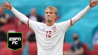 Kasper Dolberg scores STUNNING GOAL for Denmark  Shorts  ESPN FC [upl. by Ruff562]