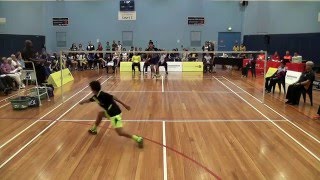 2016 Australasian Under 17 Badminton Championships  Boys Singles Final [upl. by Akeemat]