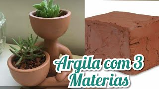 Argila Caseira com 3 Materiais [upl. by Idnal]