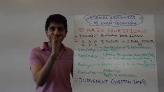 Edexcel AS Economics  20 Marker Exam Technique [upl. by Sanalda]