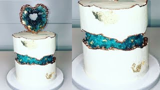 Cake decorating tutorials  FAULT LINE CAKE  Sugarella Sweets [upl. by Niu]