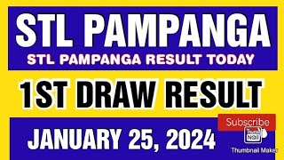 STL PAMPANGA RESULT TODAY 1ST DRAW JANUARY 25 2024 11AM [upl. by Macpherson508]