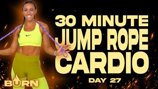 30 Minute Jump Rope Cardio Workout  BURN  Day 27 [upl. by Ardnaid833]