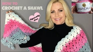 💖 How to Crochet A Beautiful Shawl 💖 Tutorial [upl. by Ewold]