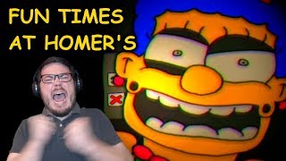 THE SIMPSONS HAVE TURNED INTO FNAF ANIMATRONICS  Fun Times at Homers Nights 1 and 2 [upl. by Allanson66]