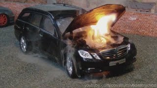 Model Mercedes Blows Engine  Ends In Flames [upl. by Nefen108]