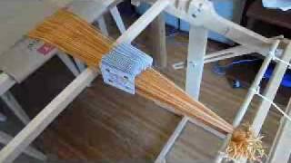 Tablet weaving on a Schacht Flip rigid heddle loom [upl. by Elvia]