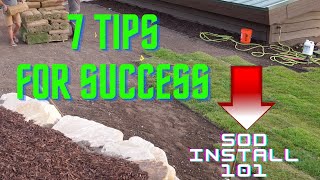 HOW TO LAY SOD PROPERLY Sod Laying FROM start to FINISH [upl. by Shelby948]