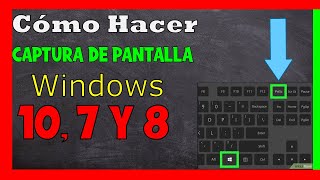 Como Tomar Captura de Pantalla en Computadora ✅ Windows 10 Windows 7 y 8 [upl. by Niuqram]