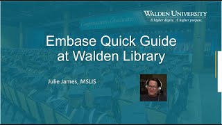 Embase Quick Guide at Walden Library [upl. by Keely]