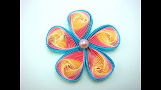 Triangle Twist Quilling flower tutorial [upl. by Cuthburt]