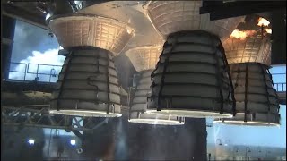 SLS Core Stage Hot Fire Test full duration [upl. by Ashbaugh252]