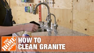 How to Clean Granite  The Home Depot [upl. by Gnagflow]