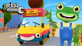 Ice Cream Truck Coming  Geckos Garage  Trucks For Children  Cartoons For Kids [upl. by Garett]