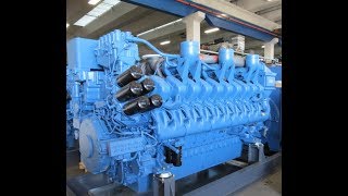 2400 kW  BIG ENGINE START BIG MTU DIESEL GENERATORGENSET  KES ENERGY [upl. by Alyos60]