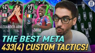 NO INSTRUCTIONS META 4334 FORMATION amp CUSTOM TACTICS FIFA 23 ULTIMATE TEAM [upl. by Ntisuj839]