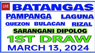 Stl results today 1st DRAW March 13 2024 stl batangas [upl. by Tihw]