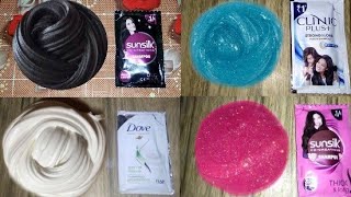 How to make 4 types of shampoo slimesunsilk clinic plusdove black sunsilkcheapest [upl. by Watters]