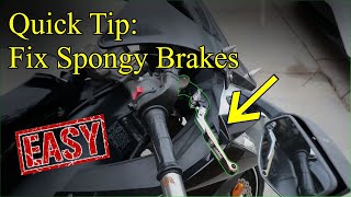 Quick Tip Fix Spongy Brakes [upl. by Connelley661]