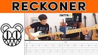 RECKONER Radiohead GUITAR TUTORIAL TAB [upl. by Nataline863]