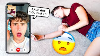 PASSING OUT OVER FACETIME PRANK [upl. by Ellita]