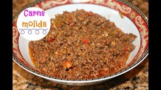 Carne molida  Picadillo  estilo Dominicano Ros Emely [upl. by Eyllom542]