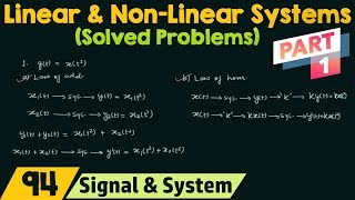 Linear and NonLinear Systems Solved Problems  Part 1 [upl. by Hadrian]