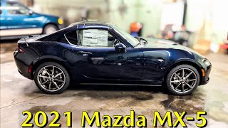 Quick Look  2021 Mazda MX5 Miata New Color Deep Crystal Blue [upl. by Stalder]