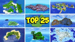 TOP 25 Minecraft ISLAND SEEDS 121 Java amp Bedrock [upl. by Arta]