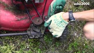 MTD Lawn Mower Self Propelled Belt Change [upl. by Bilbe]