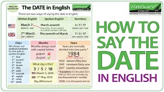 How to say the DATE in English [upl. by Lanza]