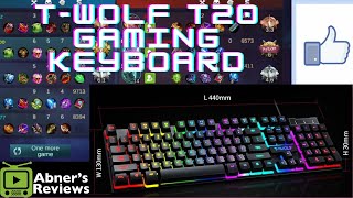 TWOLF T20 Rainbow LED Gaming Keyboard [upl. by Candyce]