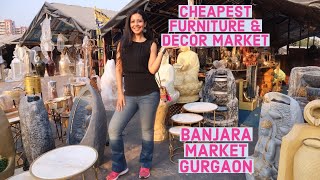 BANJARA MARKET GURGAON  CHEAPEST FURNITURE amp HOME DECOR MARKET  Social Cravings Shivani Trehan [upl. by Odraleba]