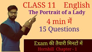 The portrait of a lady class 11 english Chapter 1  important question answer [upl. by Bum]