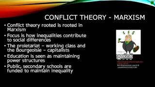 Functionalism and Conflict Theory  Education [upl. by Wilkison392]