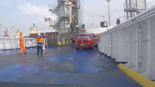 Calais Ferry Port  disembarking at Calais and drive out of the Port [upl. by Eugene937]