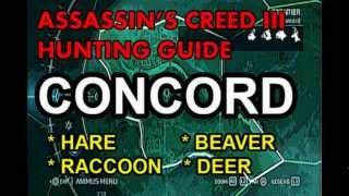 Assassins Creed 3 Hunting Guide  Part 3  quotConcordquot [upl. by Hcelemile731]