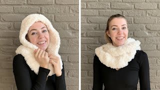 HOODED INFINITY SCARF  FREE CROCHET PATTERN [upl. by Adelind]