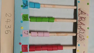 Make an Abacus using Paper  Abacus Model  Maths project [upl. by Oettam]