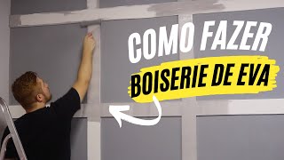 DIY  BOISERIE FÁCIL E BARATO [upl. by Akoek214]