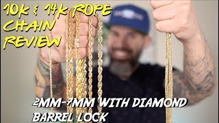 Rope Chain Sizing Guide  2mm7mm  Daniel Jewelry Inc [upl. by Tomas790]